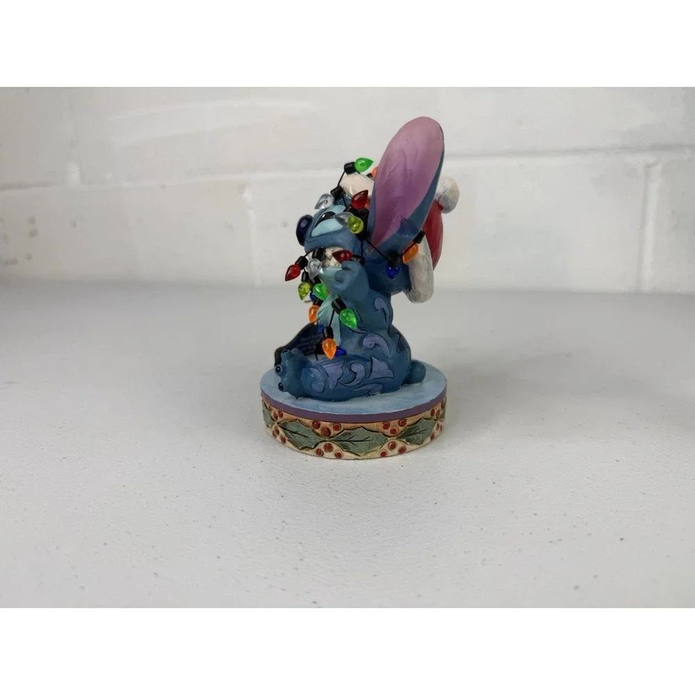 Enesco Jim Shore Disney - Stitch Wrapped in Christmas Lights 4.75